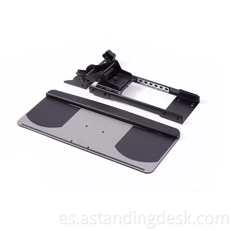 Accesorios de mesa de elevación de oficina de alta calidad Bandeja de teclado de ergonomía ajustable